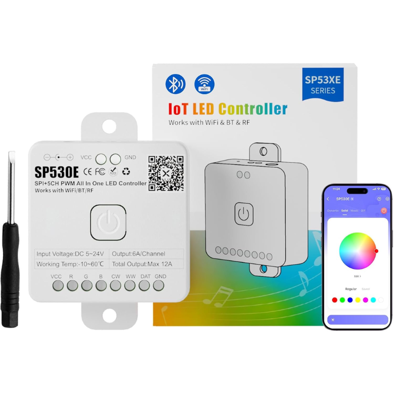 Controlador LED todo en uno SP530E Wifi Alexa Google Home