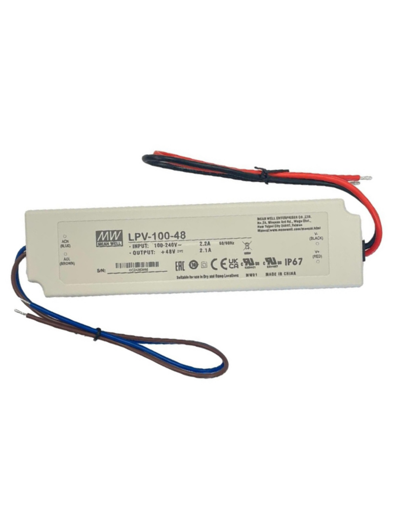 FUENTE CONMUTADA 100W 48V/2.1A IP67 P/SEMI EXTERIOR  MEAN WELL