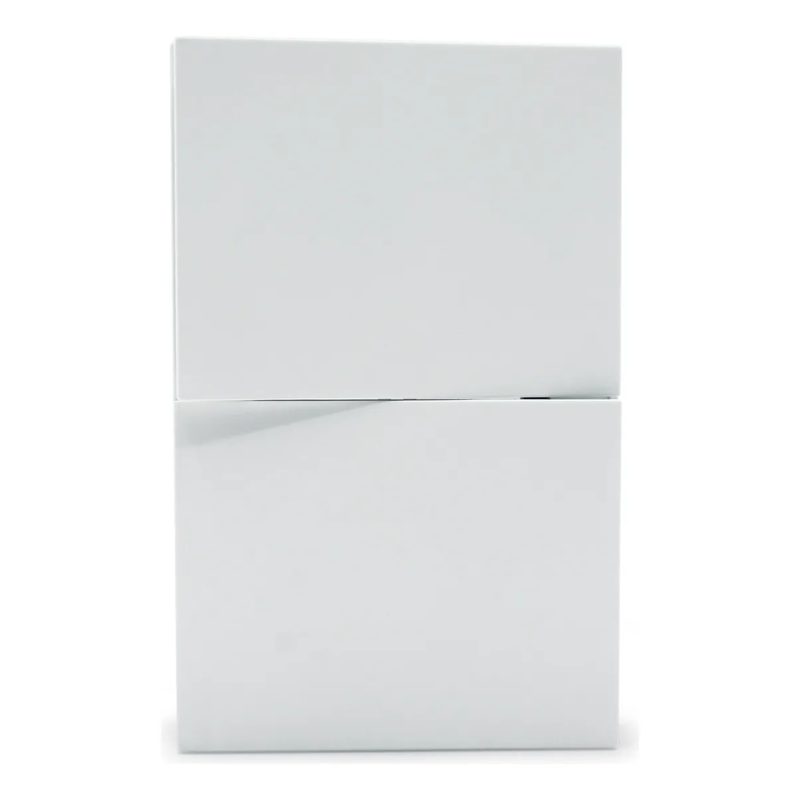 Apagador Doble Placa Color Blanco Luxury, Policarbonato