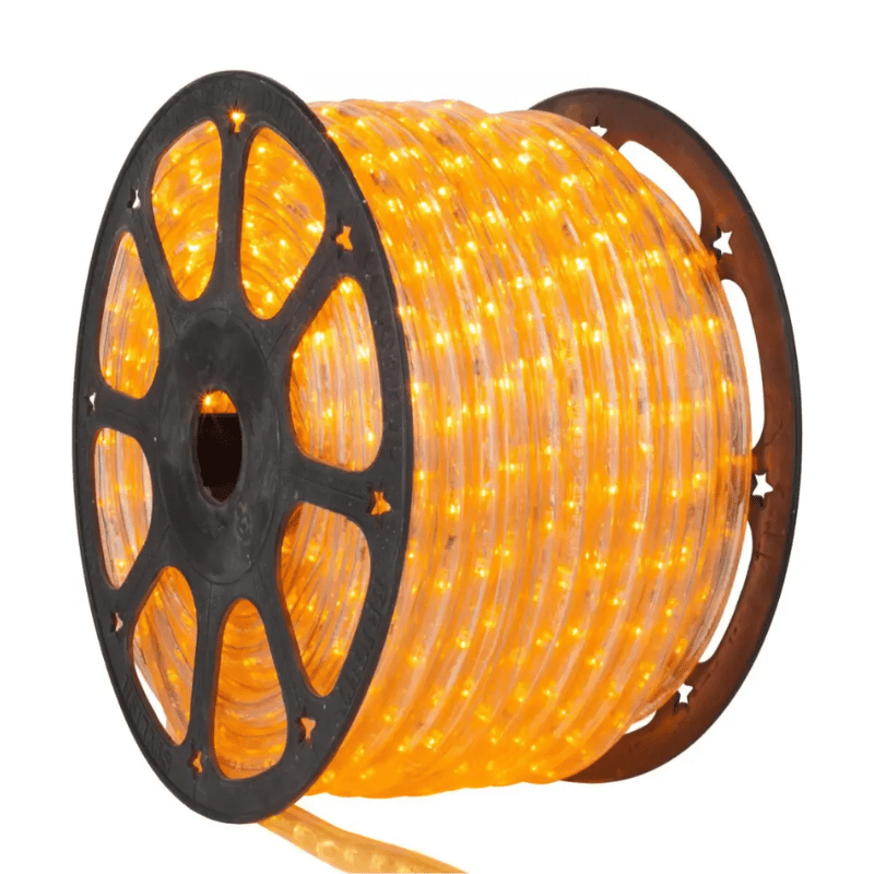 Metro Manguera Led Tivoli 3 Hilos tipo 360 tono NARANJA