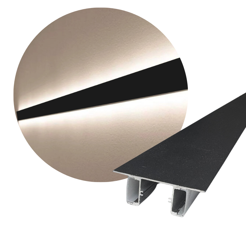 3M Black Aluminum Profile 406 T-Shaped for Wall Mounting 50 x 32 mm
