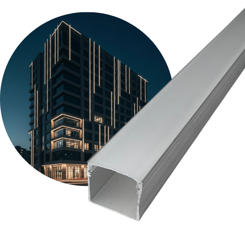 3M Perfil Aluminio Natural 2020 Empotrar o Sobreponer 23.5. x 20 mm