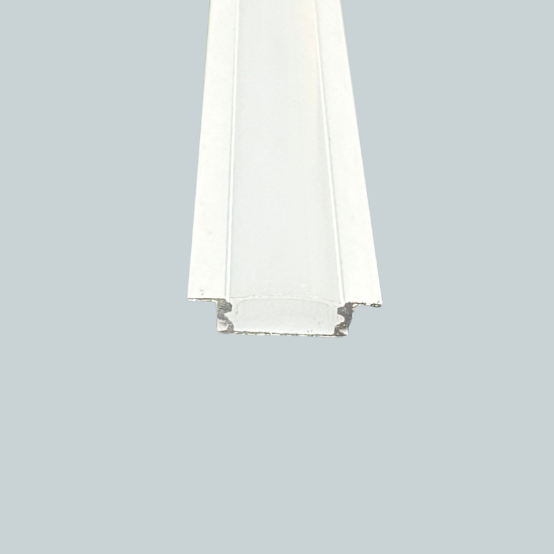 3M De Perfil De Aluminio Blanco  102W Con Pestañas Empotrar 16.5x6.5mm