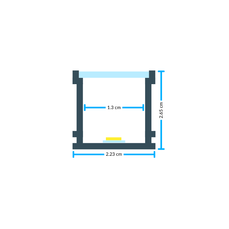 3M Reinforced Aluminum 401 Profile for Floor Embedding 22.3 x 26.5 mm