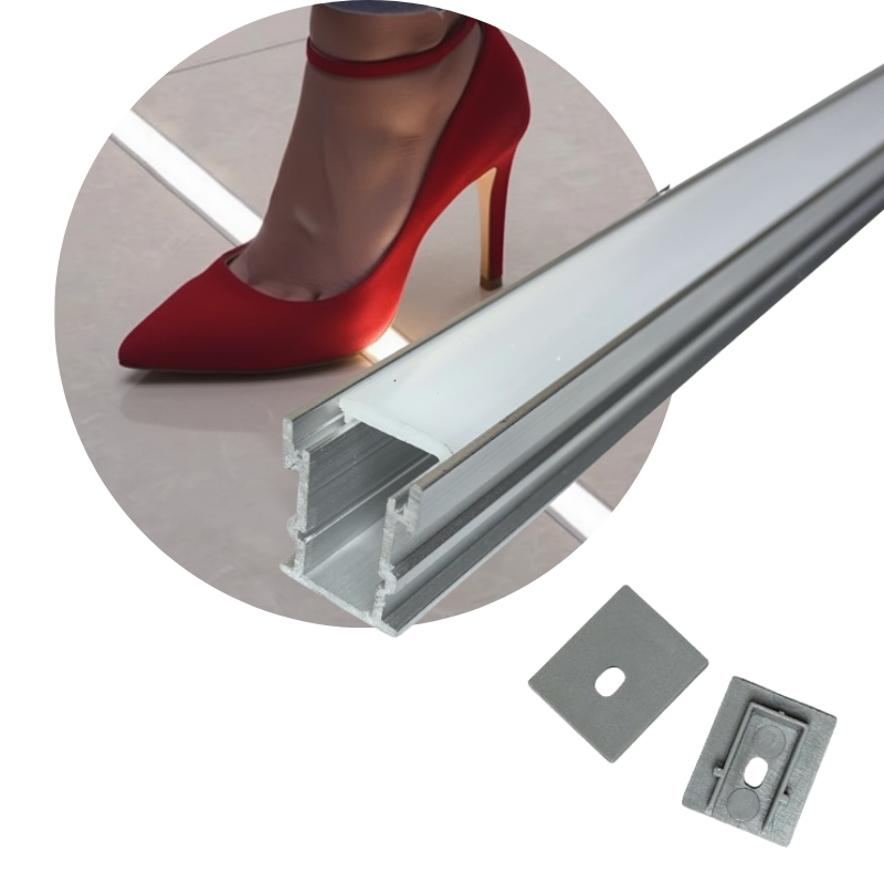 3M Reinforced Aluminum 401 Profile for Floor Embedding 22.3 x 26.5 mm