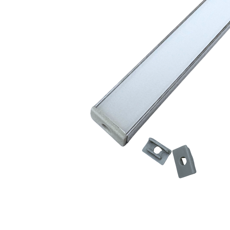 Kit 2 Tapas Perfil Aluminio Natural  1408 14.4x8.8mm