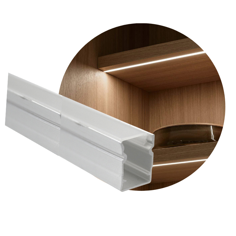 3M De Perfil De Aluminio 839AG NATURAL Empotrar o Sobreponer 9x12.7mm