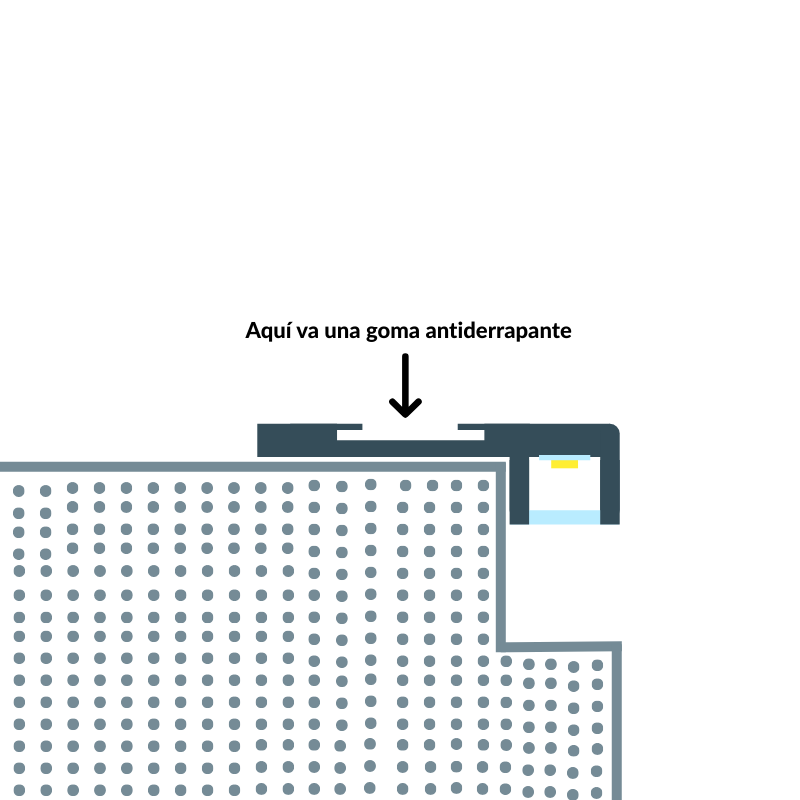 3M Perfil Aluminio 402 Reforzado Para Sobreponer En Escalón 66.8 x 18.4 mm