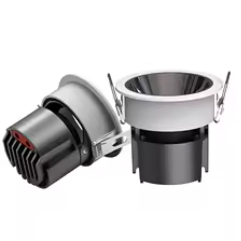 Dimmable anti-glare LED recessed ceiling light, 18W warm white 3000K COB spotlight