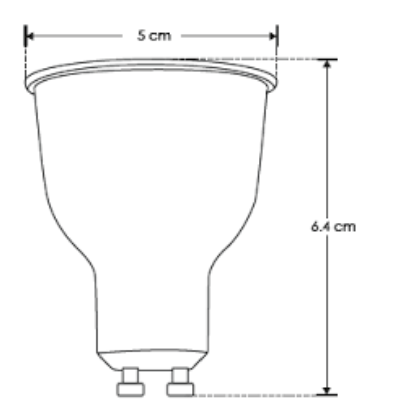 FOCO LED GU10 9W  ATENUABLE CALIDO 3000K  IP20