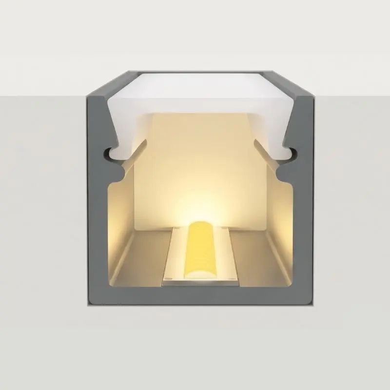 3M De Perfil De Aluminio Natural 1011 Sobreponer o Empotrar  10x11x10mm