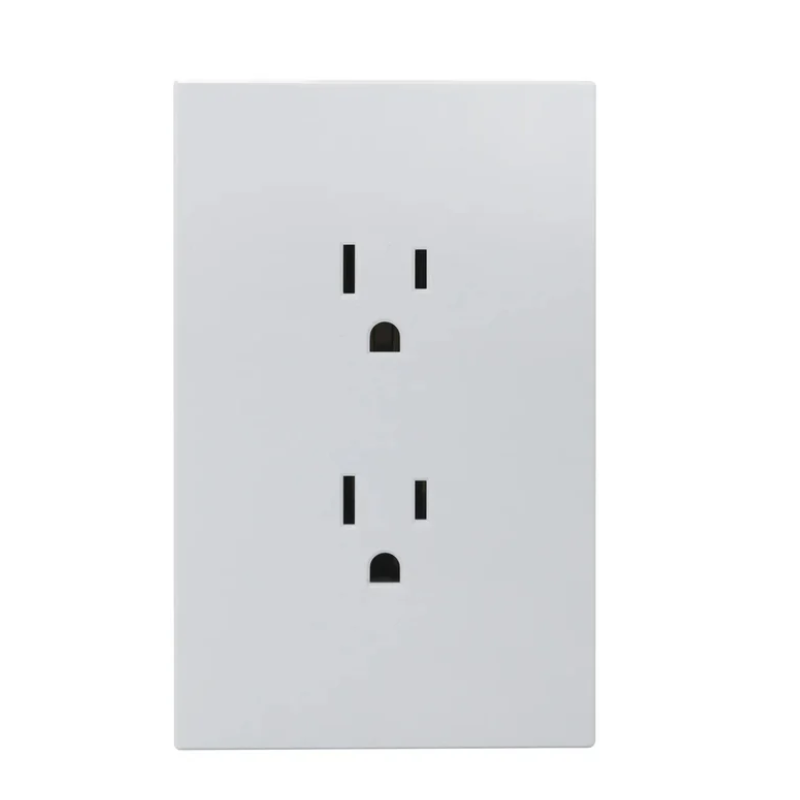 Placa Contacto Doble Color Blanco Luxury, Policarbonato