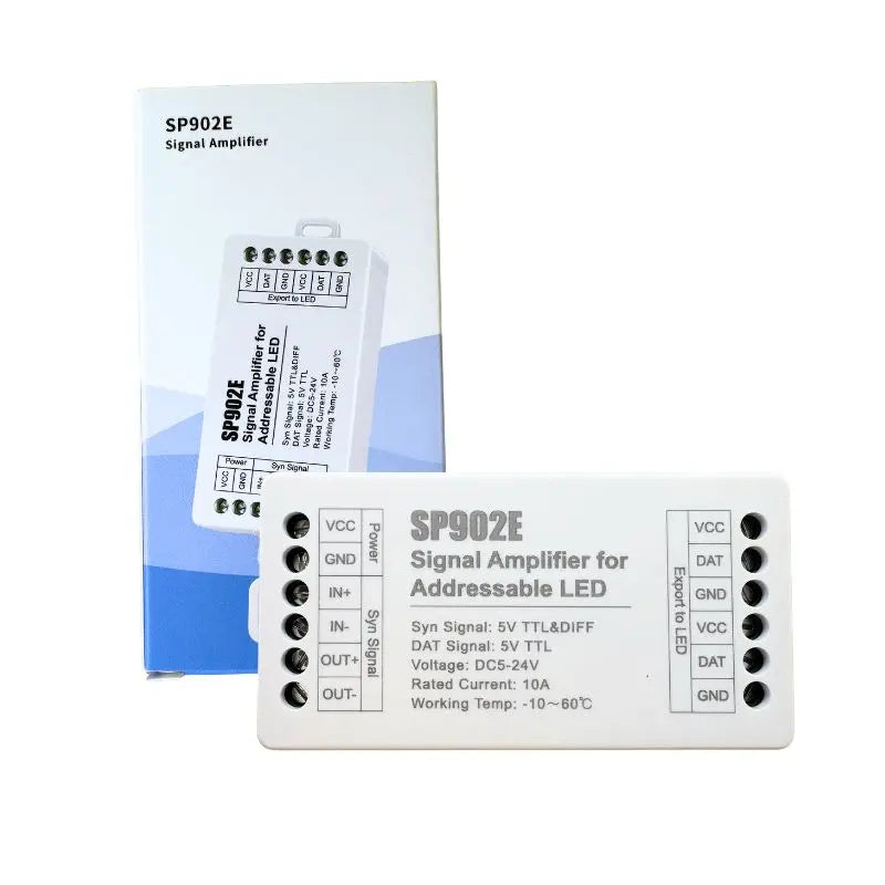Amplificador 2 Canales de Datos SP902E Para LED Pixel