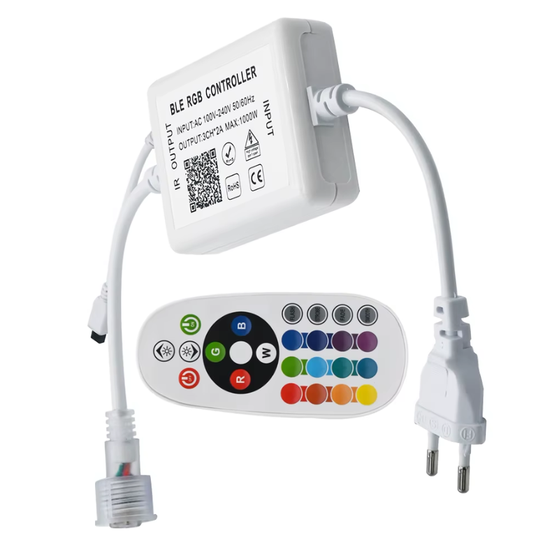 Controlador Manguera Neon Flex LED RGB 127v+Bluetooh