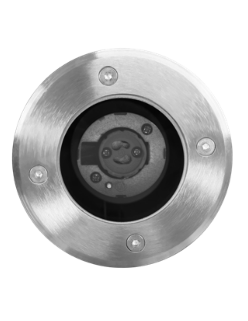 Luminario de piso base GU10 tapa de acero inoxidable cuerpo aluminio 100-240V IP67