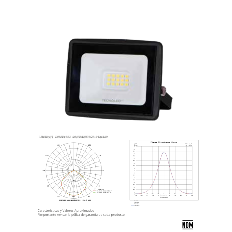 Reflector Led Plus 10W 1,200Lm 3,500K IP65 Exterior