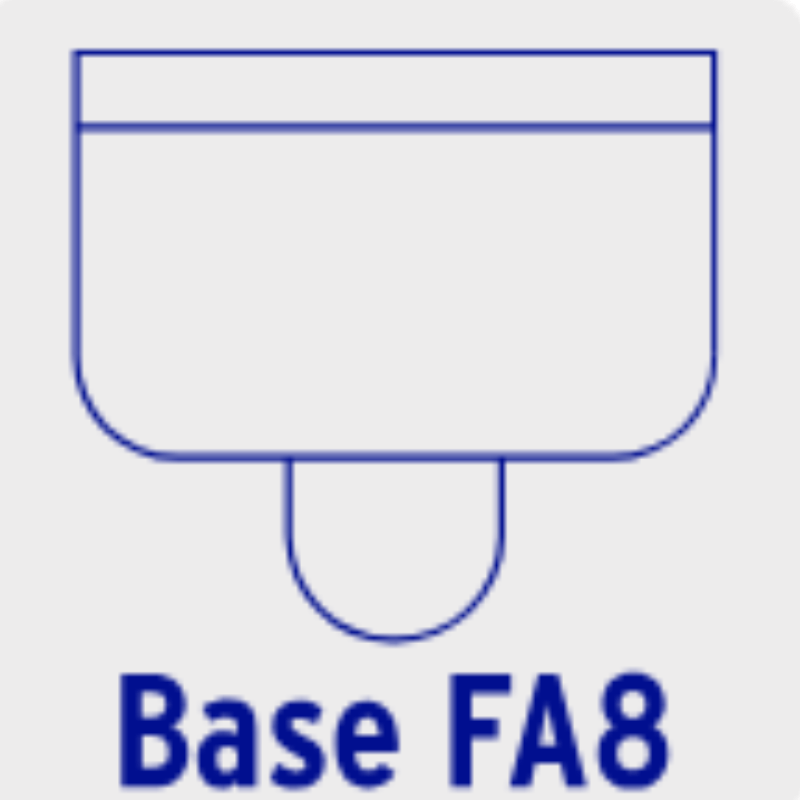 2 pz portalámparas p/tubo LED y fluorescente, base FA8 ( SLIM LINE ) - Wattko