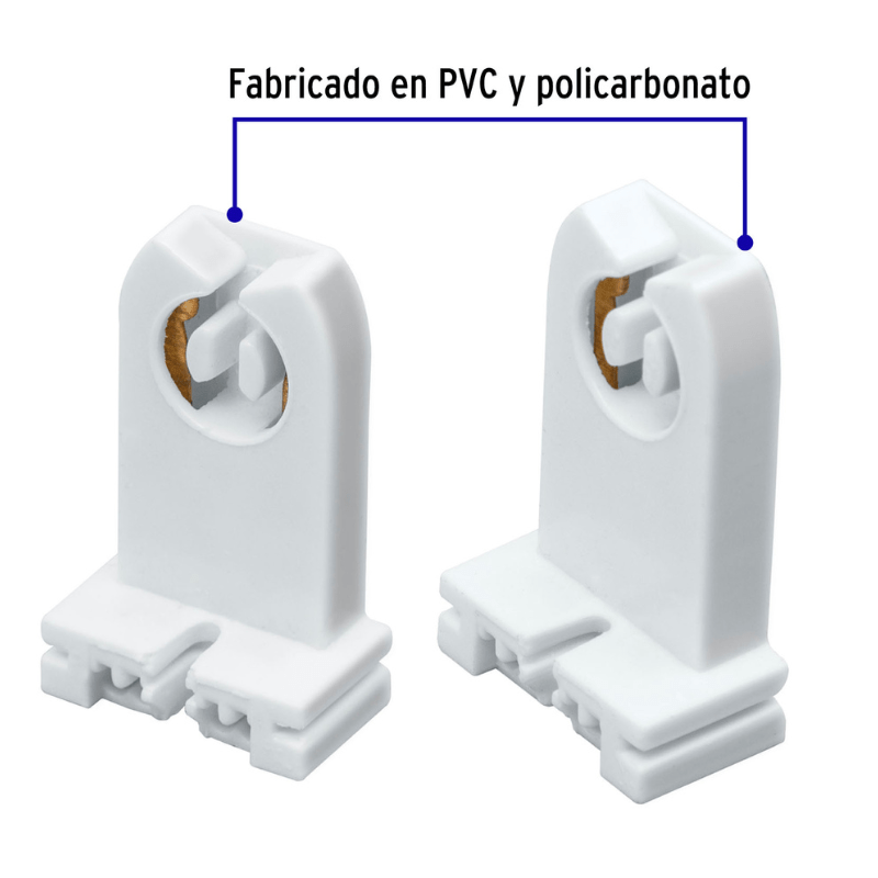2 pz portalámparas p/tubo LED y fluorescente, base G13 - Wattko