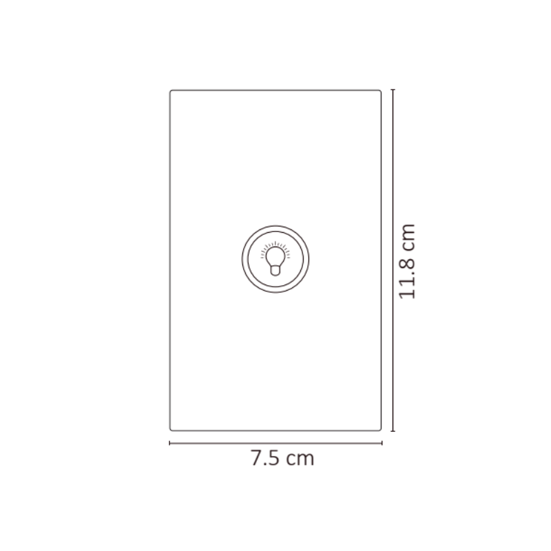 Placa Atenuador 100W LED Color Negro Luxury, Policarbonato
