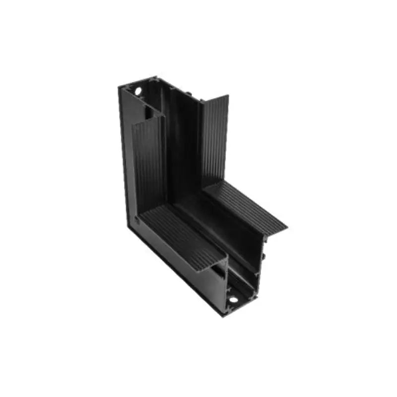 Kit Cople Acabado Negro Angulo 90° Conexión Vertical Para Riel Empotrar Trimless