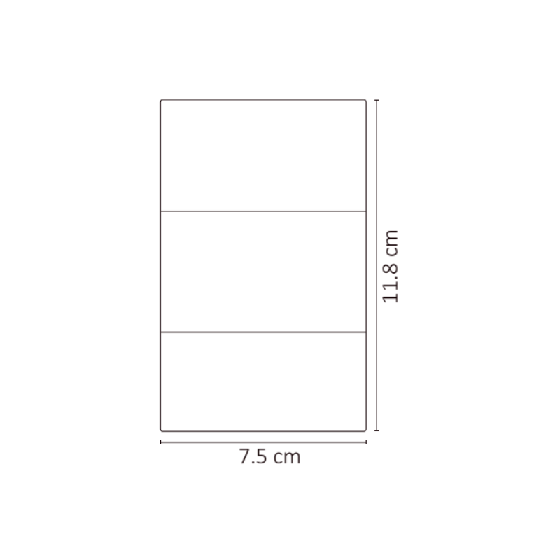 Apagador Triple Placa Color Negro Luxury, Policarbonato