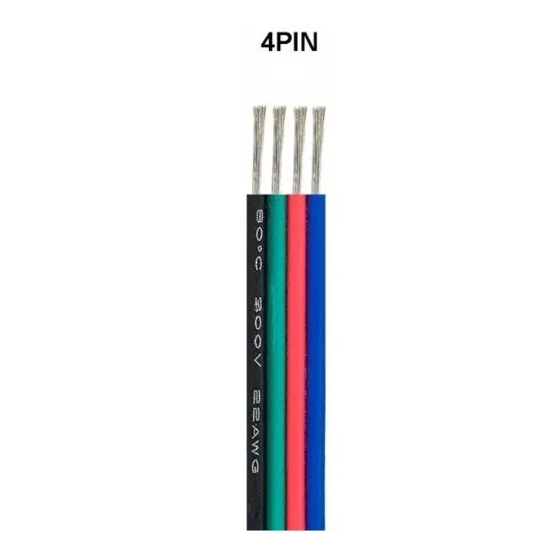 Meter of 22AGW gauge 4-conductor line cable for 4 pin FCOB COB RGB SMD RGB (Copy)