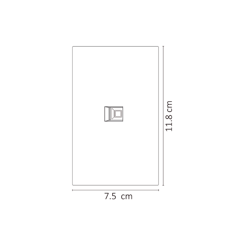 Placa Contacto Red Lan Color Blanco Luxury, Policarbonato