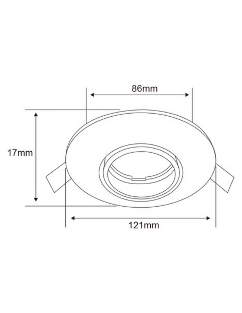Lámpara Downlight Empotrable Dirigible 6W MAX  Base GX5.3 NO INCLUYE FOCO