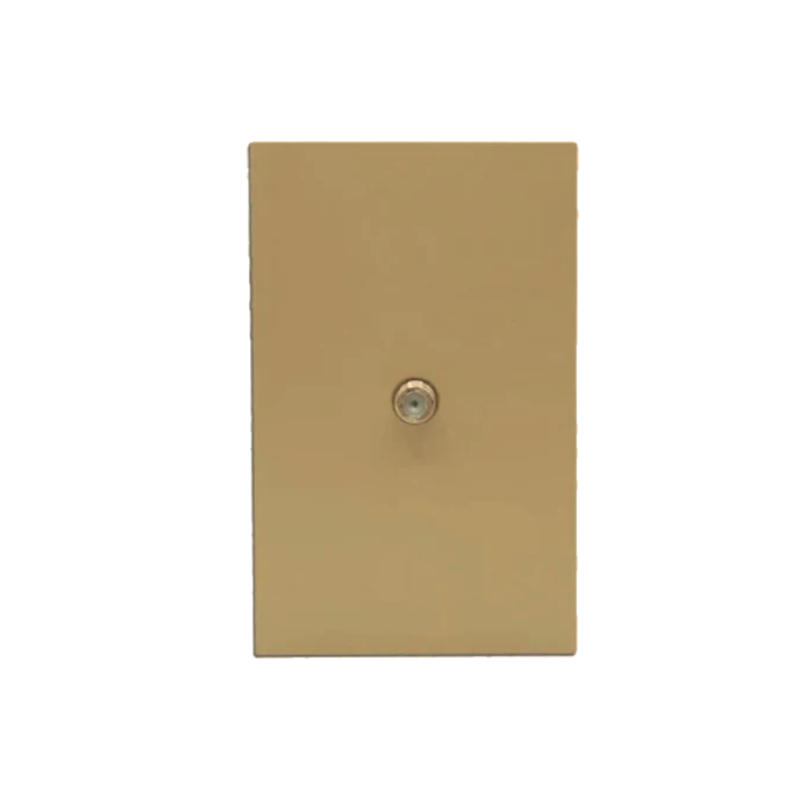 Placa Coaxial Para TV Color Oro Luxury, Policarbonato