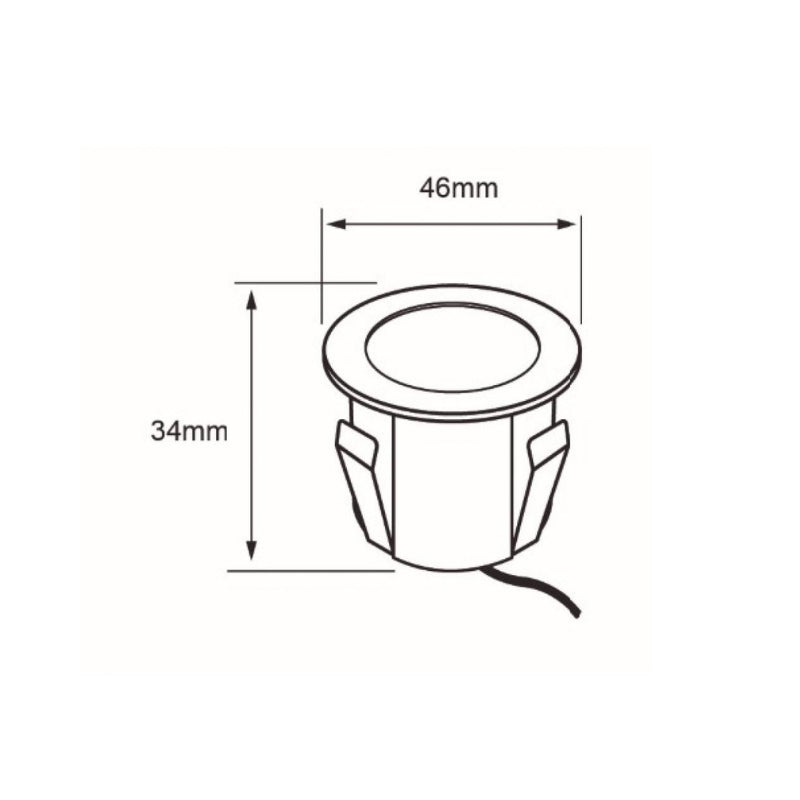 Empotrado Mini Led 2.8W 24V 3000k IP67