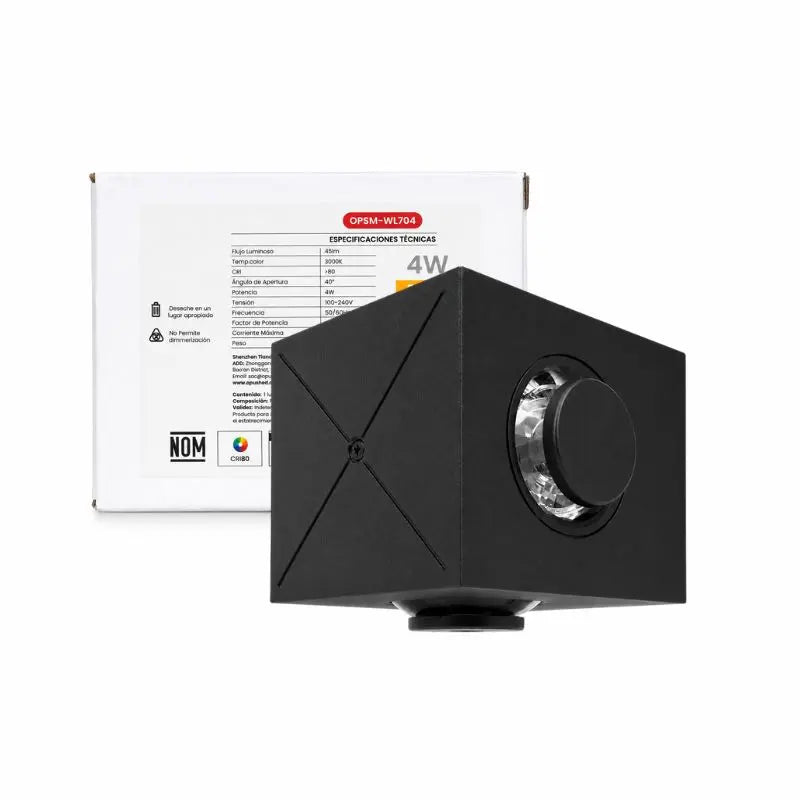 Luminaria Cortesía 4W Sobreponer Efecto Cruz Cálida 3K IP65 Exterior