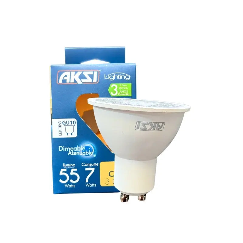 Foco LED GU10 7W Cálido 3000K Atenuable