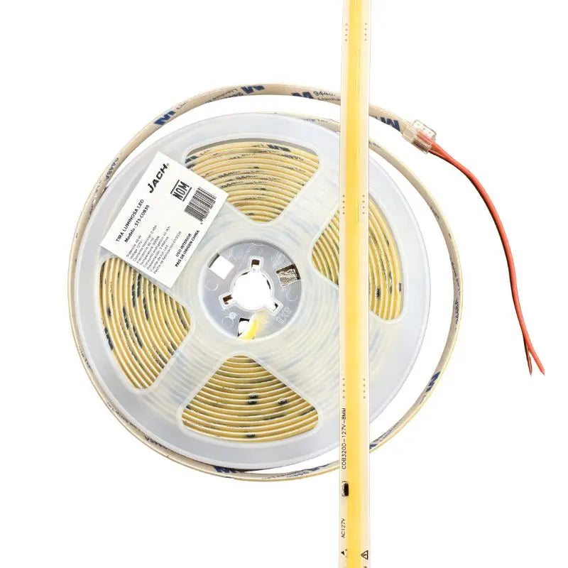 Tira COB 110V Slim 9W/M 3000K Blanco Cálido  Atenuable  IP20