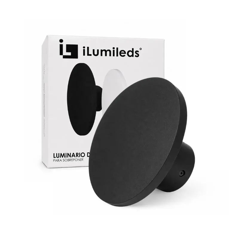 Luminaria Tipo Eclipse de Pared 12W Blanco Cálido IP65 Color Negro
