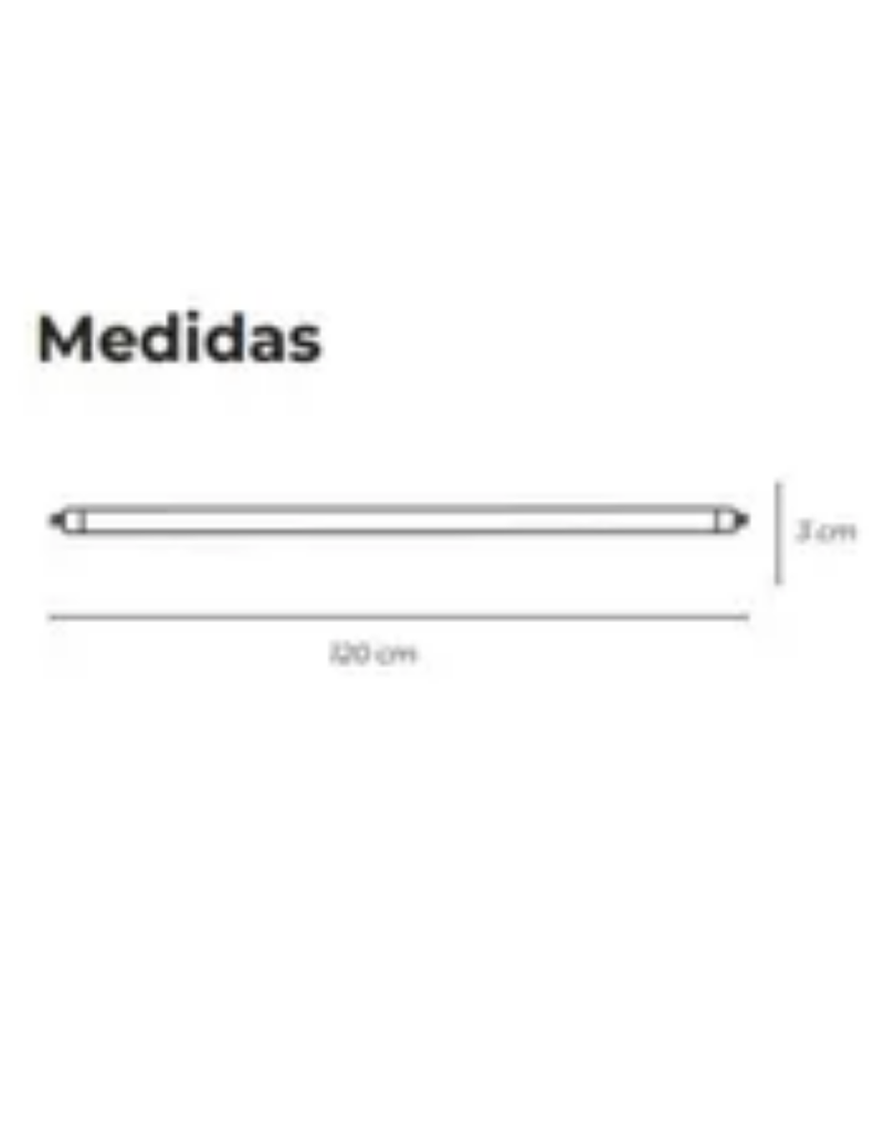 TUBO DE LED T8 OPALINO 18W 4100K CRISTAL