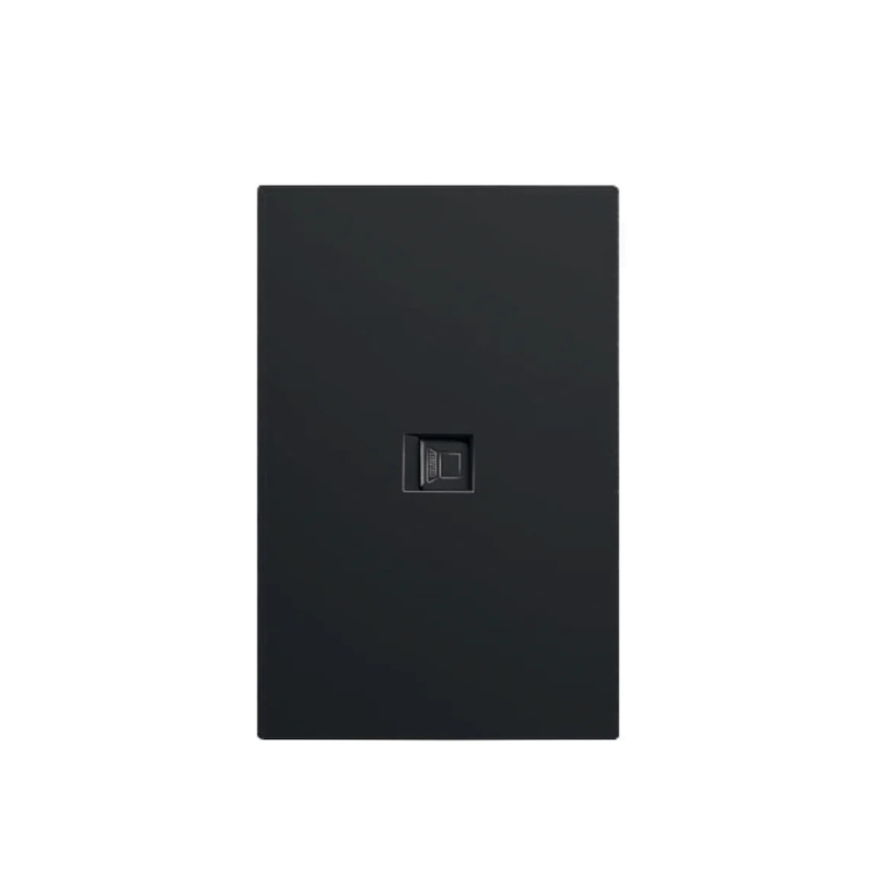 Placa Contacto Red Lan Color Negro Luxury, Policarbonato