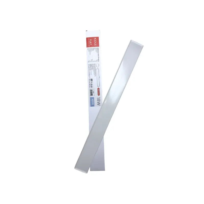 Tubo Flat 18W IP20, 60cm Largo, Uso Interior Blanco Neutro 4K Policarbonato