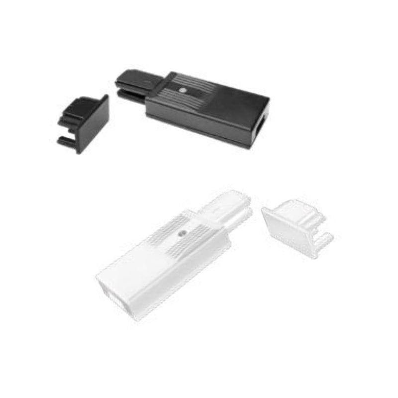 Kit 2 Tapas Laterales Para Rieles 127V Color Negro o Blanco