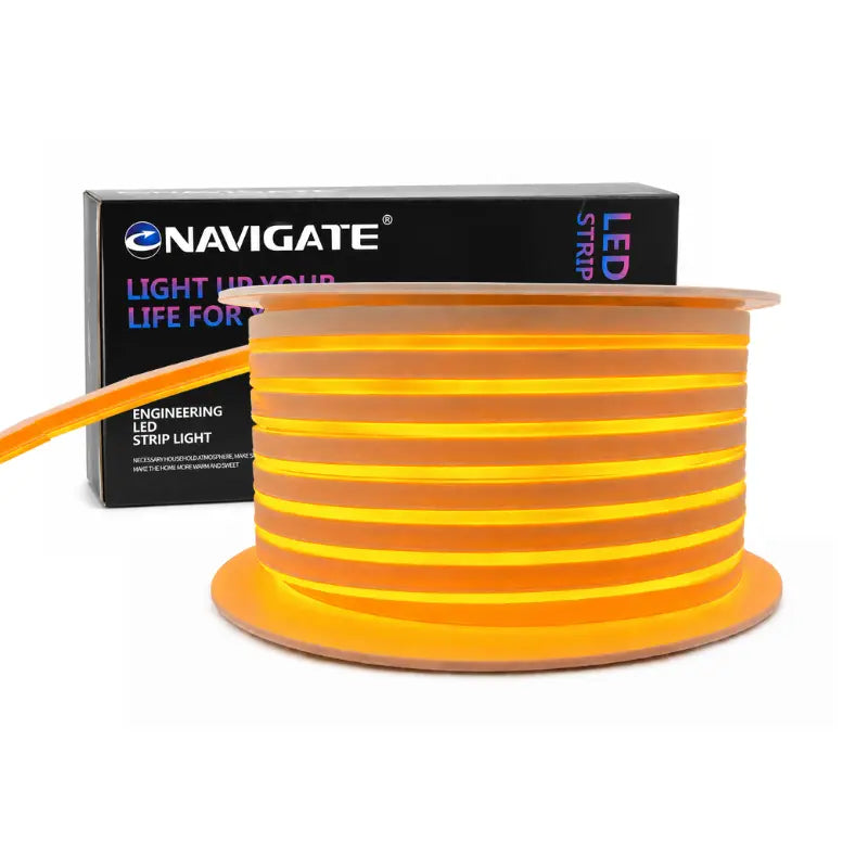 Metro Manguera LED Neon Flex CLIP Amarillo Dorado 110V Uso Exterior Corte 10 cm