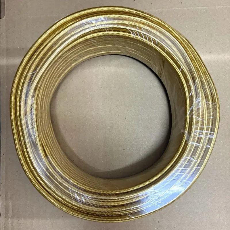 Metro de Cable Textil Dorado De Cobre Uso Rudo Dos Polos Calibre 18 AWG