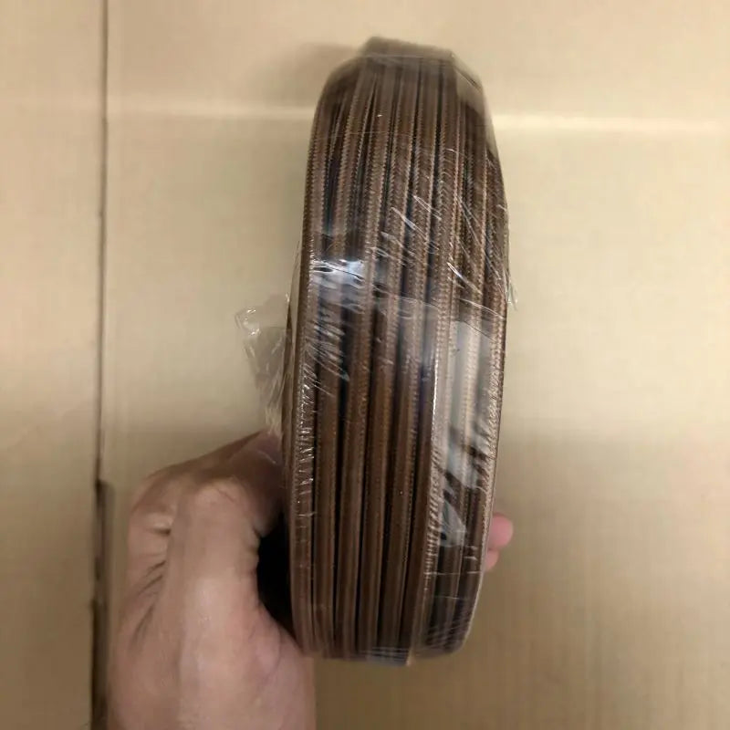 Metro de Cable Textil Cafe De Cobre Uso Rudo Dos Polos Calibre 18 AWG