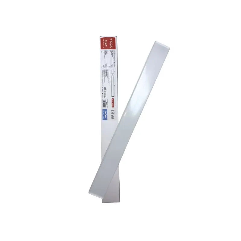 Tubo Flat 18W IP20, 60cm Largo, Uso Interior Blanco Frío 6K  Policarbonato