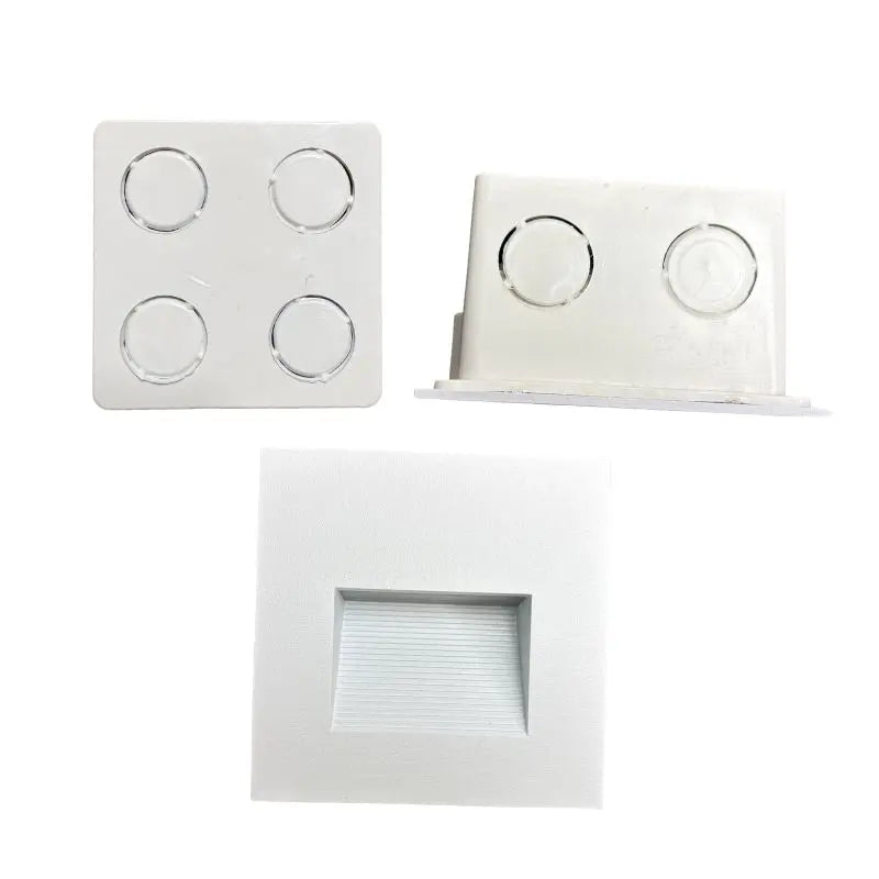 Luminaria Cortesía Blanca 3W Empotrar Cuadrada Cálida 3K IP65 Exterior