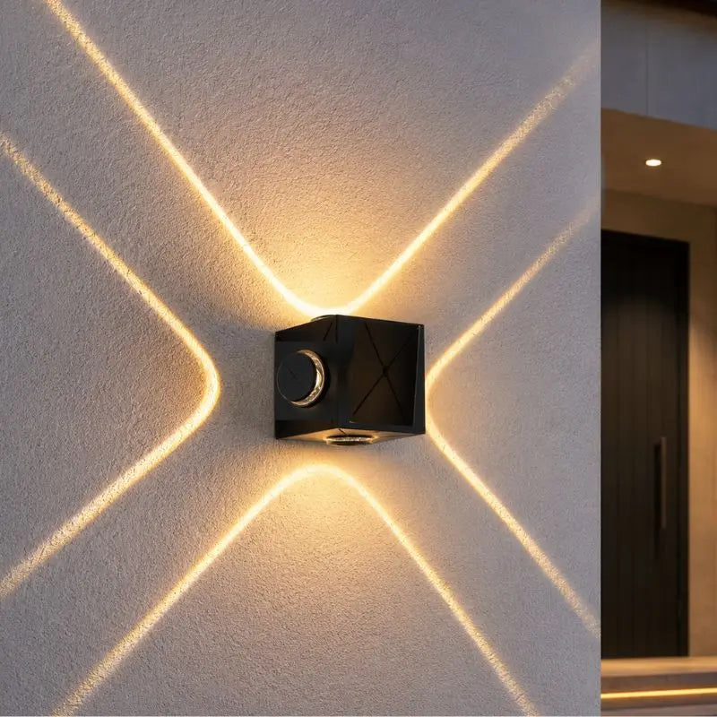 Luminaria Cortesía 4W Sobreponer Efecto Cruz Cálida 3K IP65 Exterior