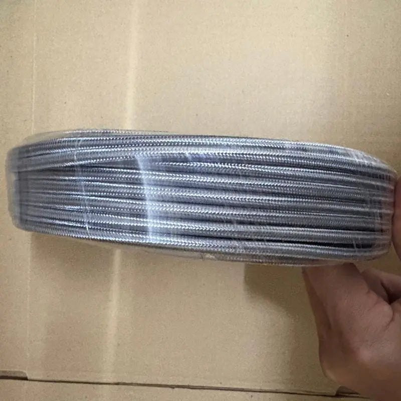 Metro de Cable Textil Gris Plata De Cobre Uso Rudo Dos Polos Calibre 18 AWG