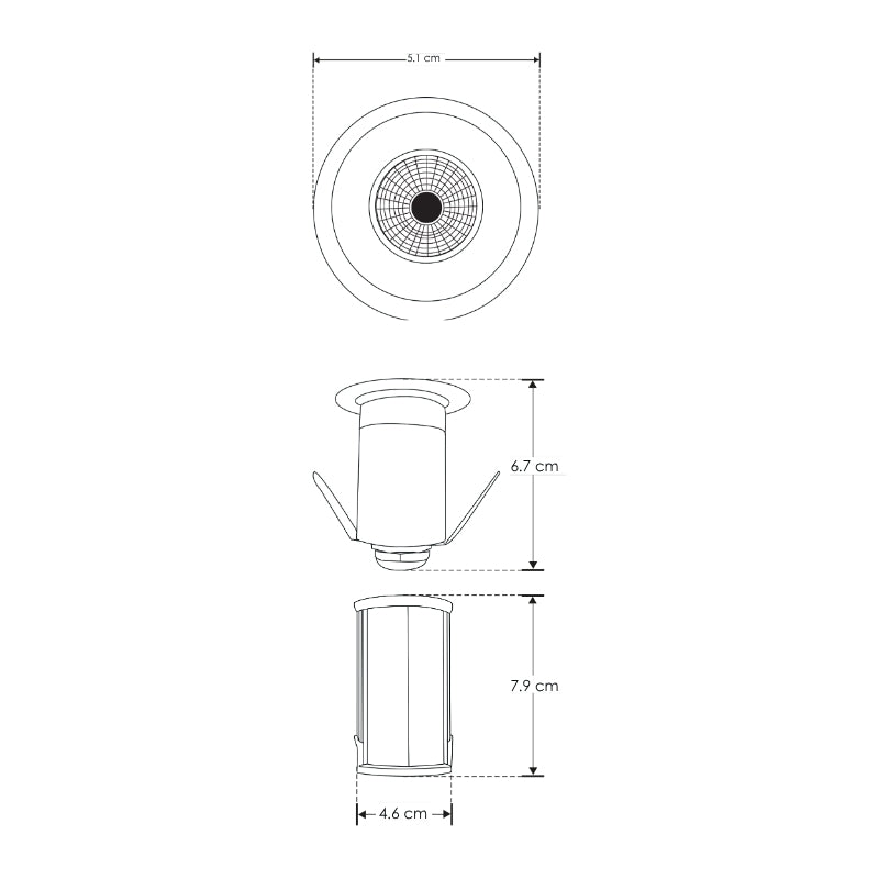 Empotrado Mini Led 3W 127V 3000k IP65