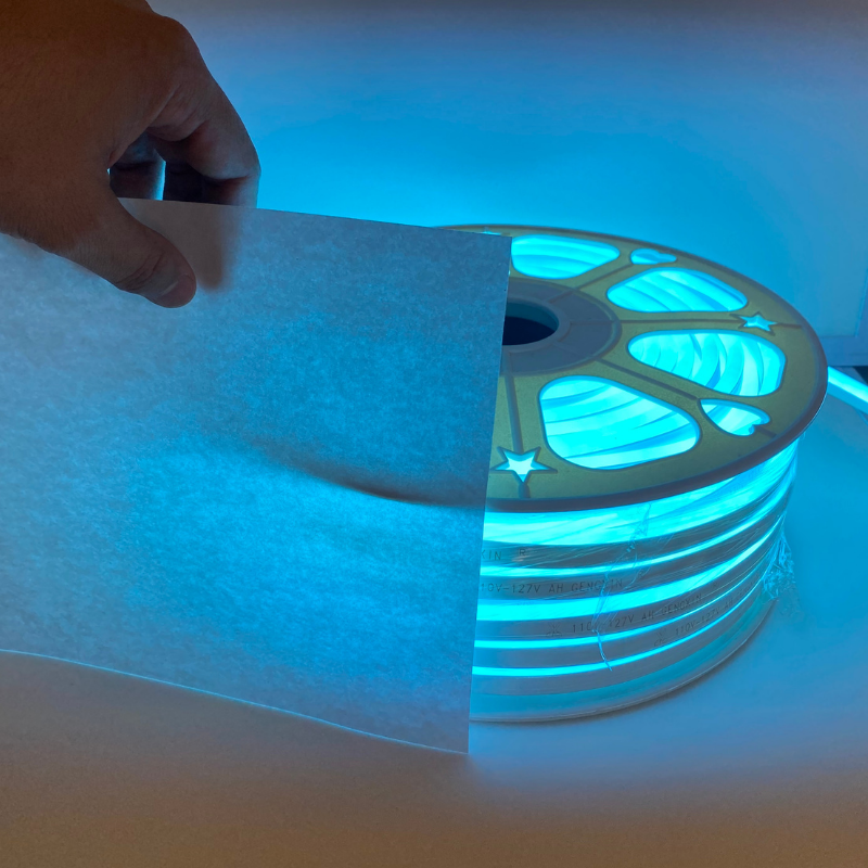 Metro Manguera LED Neon Flex CLIP Azul Hielo  110V Uso Exterior
