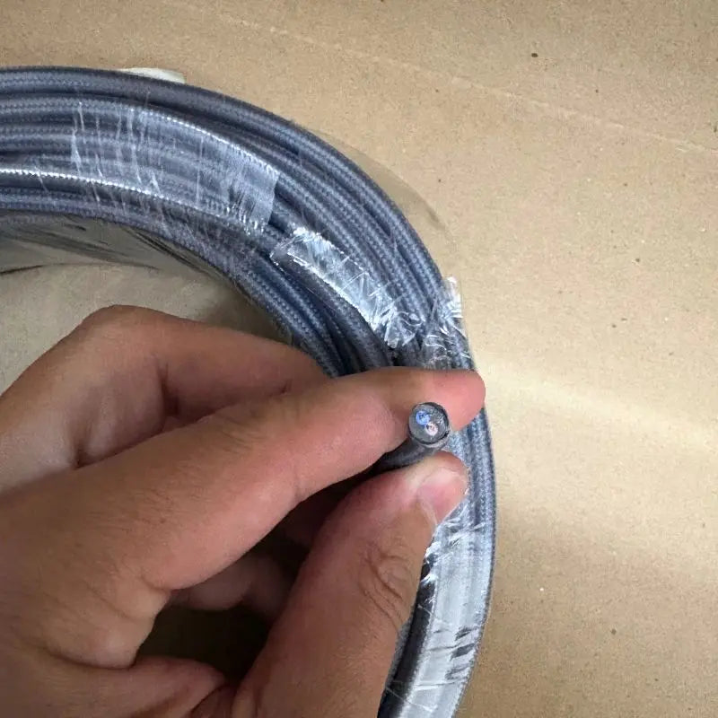 Metro de Cable Textil Gris Oxford De Cobre Uso Rudo Dos Polos Calibre 18 AWG