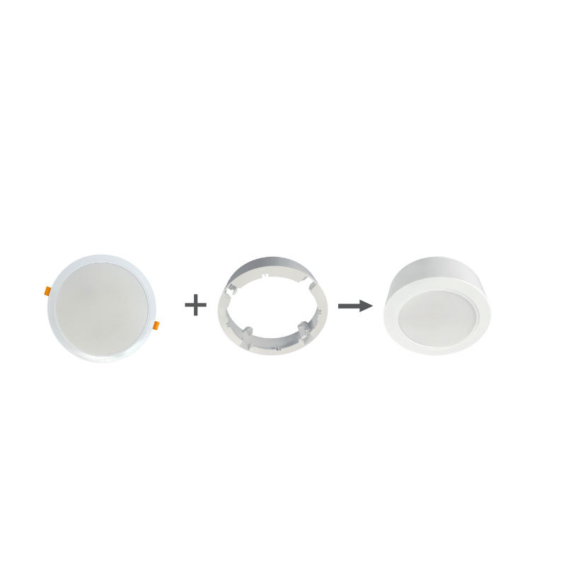 Luminaria 9W Empotrar o Sobreponer Blanco Cálido 127V