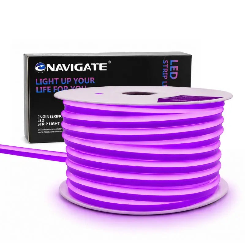 Metro Manguera LED Neon Flex CLIP Morado 110V Uso Exterior Corte 10 cm